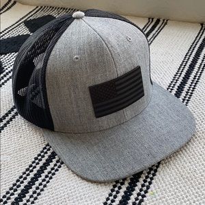 Branded Bills Black & Gray Flag SnapBack Hat